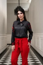 شومیز ابریشم پتینه
