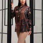 شومیز ابریشم پتینه