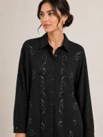 شومیز مشکی ترک Saloon